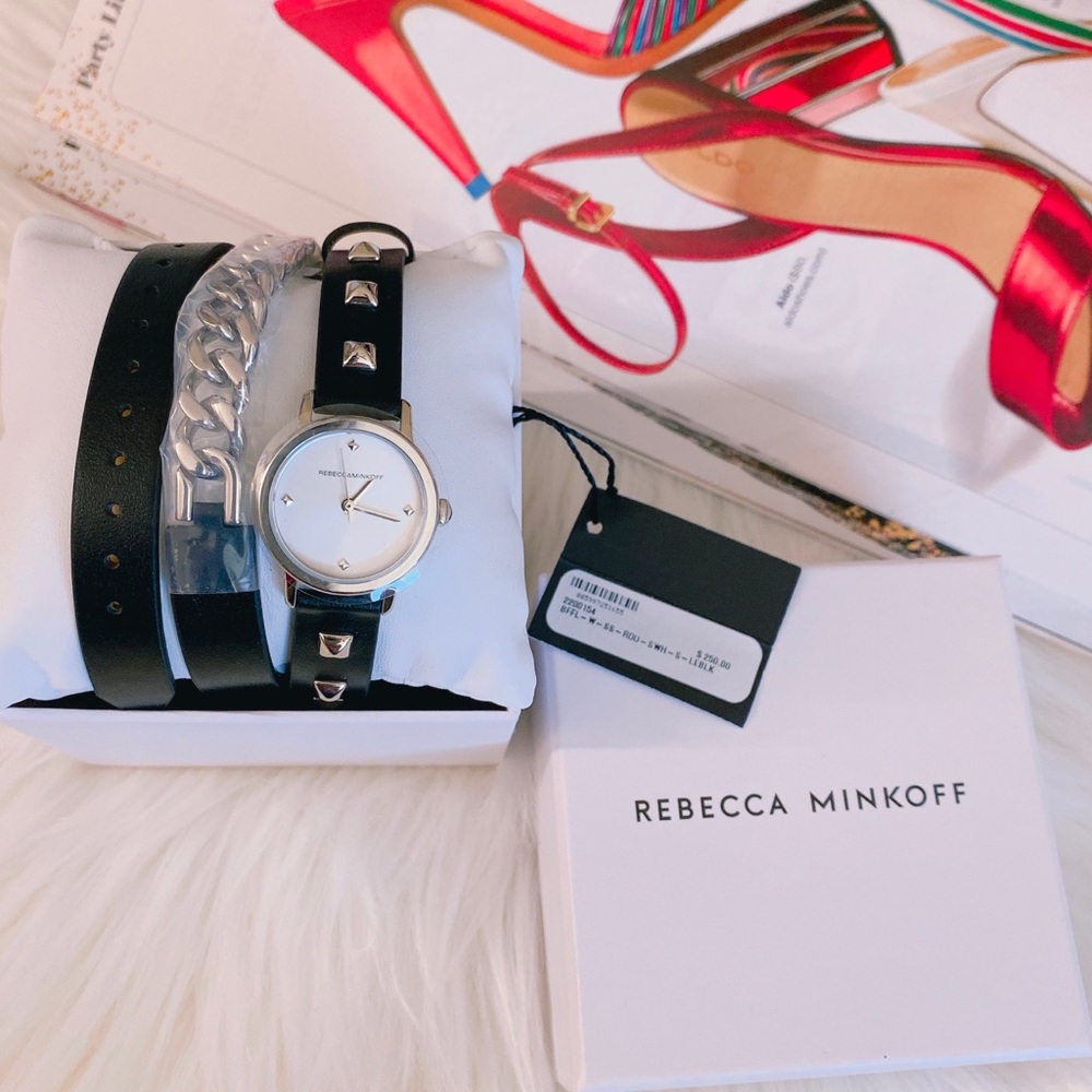 Rebecca Minkoff BFFL studded leather watch - Picture 3 of 8